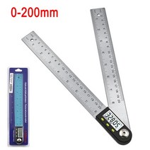 디지털 각도기 0-200mm 0-300mm 측정기 0-360도 스테인레스 스틸 lcd, 0-200mm패키지