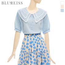 [블루레이스] 레이스배색카라블라우스_B2M1BL5221