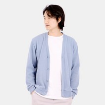 엘엑스티 남성용 봄 가을 골지 코듀로이 니트 가디건