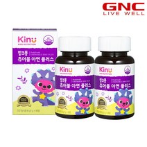 지앤씨 키누 핑크퐁 츄어블 아연 플러스 90정 90일분x2병_50798x2 198087
