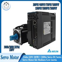 델타 AC 서보 키트 220V 750W/1KW/1.5KW B3 시리즈 모터 60/80/130mm 플랜지 24bit B2Series CANopen RS-48, 08 750W Kit-M(Driver)