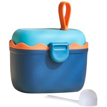 GHSHOP 야외 유아 여행을 위한 휴대용 분유 디스펜서 식품 보관, PP폴리프로필렌, 파란색