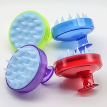 실리콘 돌기 미니 셀프 두피마사지기 두피열 머릿결 관리 탈모 방지, 02.블랙