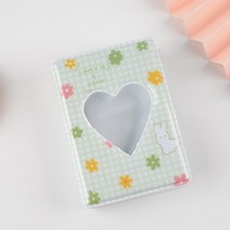콜북 콜렉트 점보 1단 2단 포카 북 포켓 러브 하트 할로우 만화 어 돌 책 앨범, e2