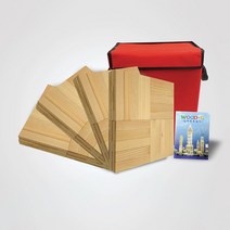 (가베가족)KS1305 큰솔 원목카프라400pcs+예제집+가방, 단품
