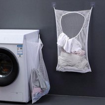 부착식 그물망 빨래보관함 네트형 빨래 수거함, 쿠팡유니템 본상품선택