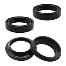 QDY 오토바이 프론트 포크 충격 오일 씰 및 더스트 씰 세트 49x60x10mm 고무 Klx400 Rm-Z450 RM250 교체용., 검은색