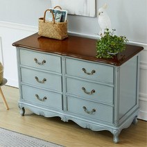 로마룸 민트그레이 와이드 거실서랍장 3단 고급형 DIY