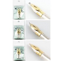 3타입 타치가와 캘리그라피 펜촉 2개입 0.5mm 1mm 2mm 플렛 라운드 샤퍼 둥근, A2mm
