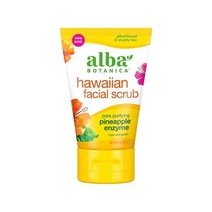 알바 보타니카 Alba Botanica 하와이안 페이셜 스크럽 모공 정화 파인 효소 4온스, Pineapple Enzyme Facial Scrub_