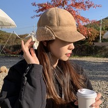 겨울 스웨이드 뽀글이 양털 귀마개 귀돌이 귀덮개 방한 군밤장수 캠핑 트루퍼햇 여성 귀달이 모자