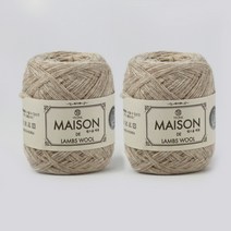 [앵콜스] (10+1)램스울 메종실(2볼세트) 뜨개실 털실 손뜨개, 33.내추럴연베이지멜란지