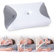 HOMCA CPAP 베개 옆 슬리퍼용 메모리 폼 수면 무호흡증 모든 마스크 사용자에게 공