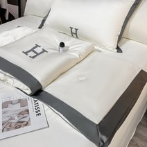 가벼운 럭셔리 침구세트 시원한 여름이불 냉장고이불 부드러운 실크이불, H 화이트