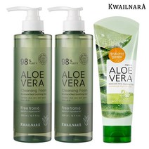 알로에 대용량 클렌징폼 500ml 2개+클렌징폼 150ml, 1