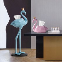 북유럽 고급 티슈 박스 홍학 플라밍고 스탠드 인테리어 티슈케이스, A. CP-19035 핑크 플라밍고