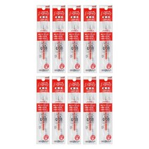 유니볼 시그노 노크식 볼펜 리필심 UMN-155-0.38mm UMR-83, 10개입, 레드