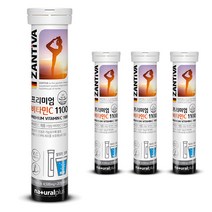내츄럴플러스 잔티바 프리미엄 비타민C 1100 발포 20정 X 4통