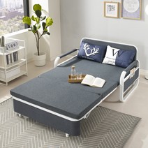 모든갤러리 수납형 접이식 패브릭 1인 2인 심플 매트리스침대형 소파베드, 블랙(숏바디_길이1850mm), 챠콜