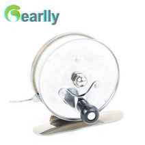 Gearlly 경제 1pc 스테인레스 스틸 얼음 낚시 릴 플라이 낚시 릴