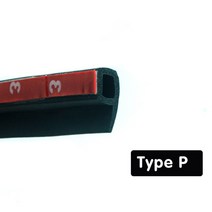 세차 청소PZ D B 유형 4 미터 자동차 용 고무 씰링 도어 씰 weatherstripping 스트립 방음, [04] p-type 4M
