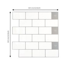 인테리어소품 비닐 자동 접착 Kitcheh Backsplash 3D 타일 방수 벽 스티커 욕실 장식 껍질 스틱 화이트 세라믹 PVC, [01] 1 Piece, [13] DJ003 (30.5x30.5cm)