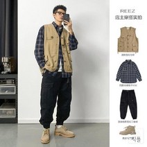 해외213492 유니폼 작업 조끼 단체 노가다 봄 봉사활동 남자 가을 회사 주머니 멀티 포켓