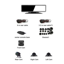 어라운드뷰 옴니뷰 전후방 호환용 360 ° 파노라마 대시보드 자동차 DVR 12 인치 터치 스크린 4 채널 FHD, 01 T66 4CH Cameras_03 32G