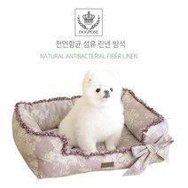 애견쿠션 강아지 고양이 쇼파 침대 린넨 포조존 프리미엄 알러지 사각 꿀잠 방석 하우스, 린넨 그린 방석