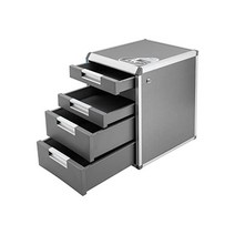 CNCEST 데스크톱 서랍 정리함 잠금식 서랍 정리함 라벨이 있는 5칸 11.8X14X16인치 스토어 파일의 경우 오피스 용지(최대 DINA4)(7단), 5Layer