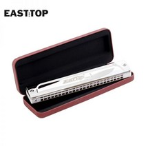 하모니카 EASTTOP T2406S 24 홀 트레몰로 전문가 및 을위한 C 전문 입 오르간 키, Key of G