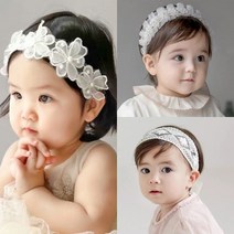 아기돌잔치 헤어밴드 백일촬영 셀프촬영 레이스리본