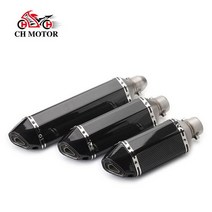 머플러 CHmotor 탄소 섬유 오토바이 배기 머플러 파이프 Nmax Tmax530 Msx125 GSR600 용 배기 모토 튜브 250cc 350cc 600cc, [15]