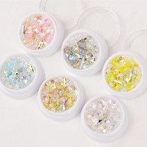 e세상 꽃 나비 구슬 라인 입체 젤네일파츠, 1개, 05 샴페인골드