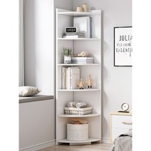 코너장 장식장 거실 수납장 틈새 모서리 선반, 웜 화이트  40*40*180cm