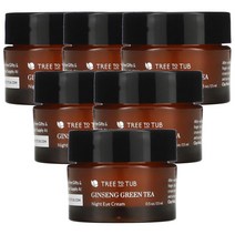 Tree to Tub (트리 투 텁) Tree To Tub 레티놀 안티 에이징 & 링클 나이트 아이 크림 눈가 붓기 다크 서클 눈 밑 민감한 피부용 15ml (0.5 oz), 6개
