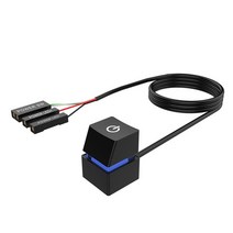 2m/4m 다채로운 LED 조명 컴퓨터 데스크탑 스위치 마더 보드 홈 오피스 용 외부 시작 전원 켜기/끄기 버튼 연장 케이블, [09] Green 4M Cable, [02] Black, 02 Green Light Black_02 4m