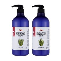 (셀파인화장품)블루임팩트 울트라u.v.유기자차.무기자차 썬블록 선크림크림 1000ml