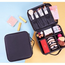 휴대용 화장품 파우치백 여행용 사각 미니 화장품 가방 파우치 메이크업 정리 손잡이 수납 케이스 승무원