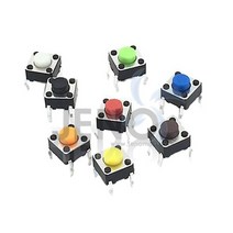 6X6mm 8색 컬러 택트 스위치 5mm PCB DIP타입 모음 HCE09, 블랙 [HBS1307]