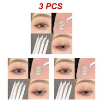 매트 누에 누워 펜 4 색 다이아몬드 샤이니 아이라이너 아이 메이크업 글로우 브라이트닝 파인 플래시 대형, 한개옵션1, 10 판타지 핑크 3pcs