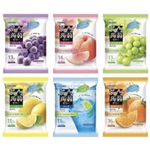 오리히로 곤약 젤리 6종 세트(그레이프피치청포도레몬소다귤 ) 각 20gx6개 총 6봉지 36개분, 단일상품개