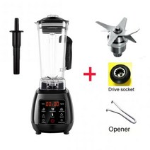 디지털 3HP BPA 프리 2L 자동 터치 패드 프로페셔널 블렌더 믹서 쥬서 고출력 푸드 프로세서 스 스무디 과일, BLACK Full Parts_CHINA | 미국 플러
