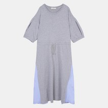 [멜본] 50% 온라인최저가 마지막물량 볼륨소매 ST배색 원피스 STOM21532