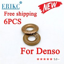 자동차 연료공급 부품 6PCS 23670-0L050 Denso Toyota Hilux E1022016 용 커먼 레일 인젝터 노즐 구리 와셔