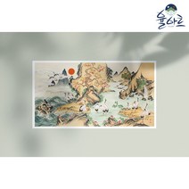 군학장생도 1 민화 도안 본그림 민화그리기 본 공모전 취미 원데이클래스 수업자료 컬러링 민화본, 고급 닥순지, 원본 사이즈(추천)