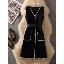 니트 스웨터 및 모직 조끼 세트 투피스 사무실 여성 복장 정장 겨울