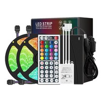 Royalways RGB LED 앵두전구 스트립빛 유연한 원격제어리모컨 정원실내컬러장식등, EU 플러그 10M