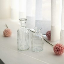 플라우스302 그레이스라인 투명 유리화병 인테리어 소품 오브제, S