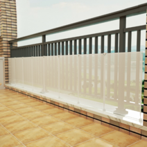 웰스원 테라스가림막 울타리 펜스 난간 가리개 차양막 5m, 4)스트라이프 그레이 90cm × 5m